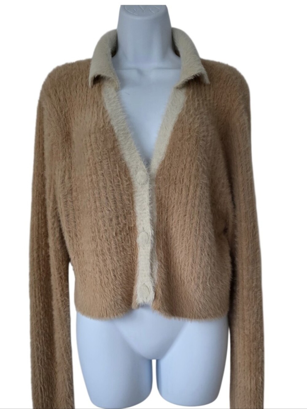 COTTON-ON XL CROP SWEATER FUZZY